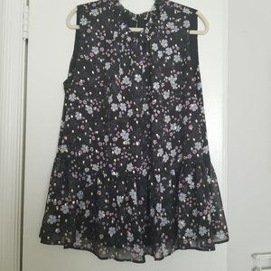 Loft Floral Peplum Tank